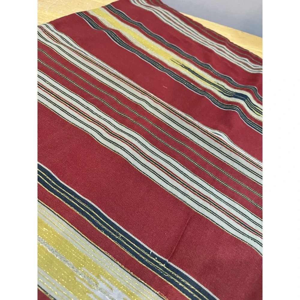 POTTERY BARN Parkston Striped Pillow Cover Red Gold 24
